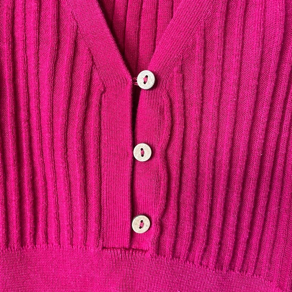 Free People Pink Sweater Crop Tank Top - Picture 2 of 4